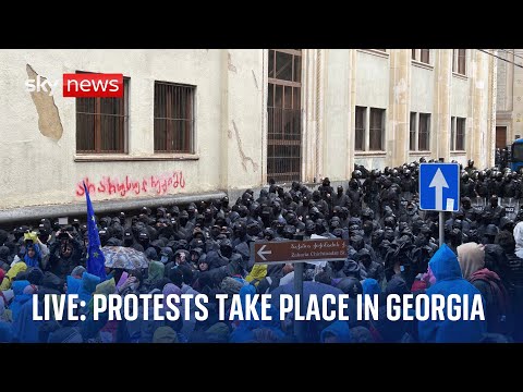 Watch live: Protests take place in Georgia against legislation threatening press and civic freedoms
