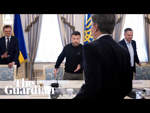 Volodymyr Zelenskiy calls for air defence boost during Antony Blinken visit to Ukraine