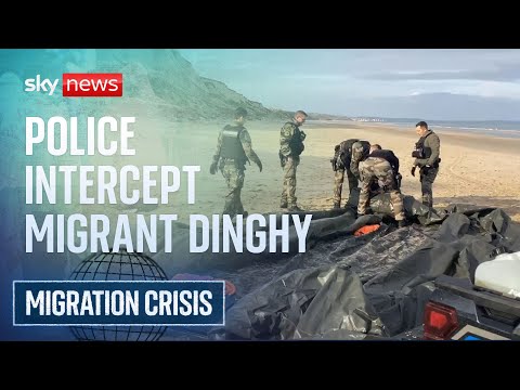 French police deter migrants from entering Britain