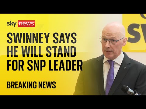 John Swinney confirms he will run for SNP leadership