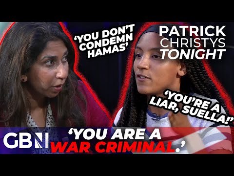 ‘YOU’RE a WAR CRIMINAL’: Pro Gaza student goes HEAD TO HEAD with Suella Braverman in GRIPPING clash