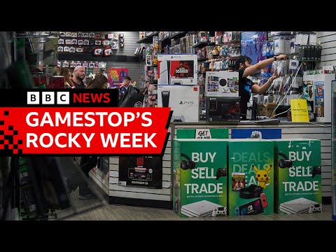 GameStop meme stocks rally behind rollercoaster week on stock exchange | BBC News