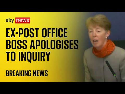 Ex-Post Office boss Paula Vennells apologises to inquiry