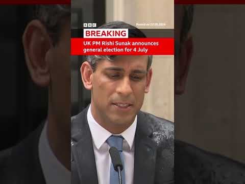 UK General Election announced by Prime Minister Rishi Sunak for 4 July #UKElection #BBCNews