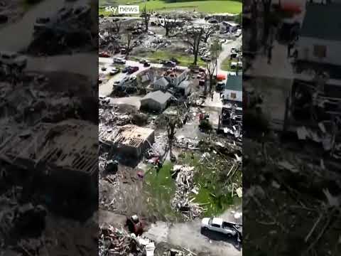 Drone reveals tornado damage