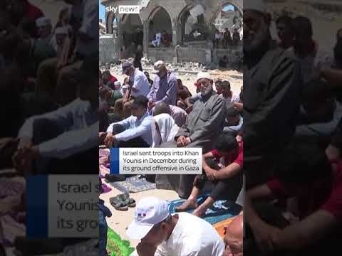 Friday prayers held by destroyed mosque