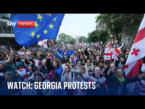 Watch live: Protests outside Georgia’s parliament