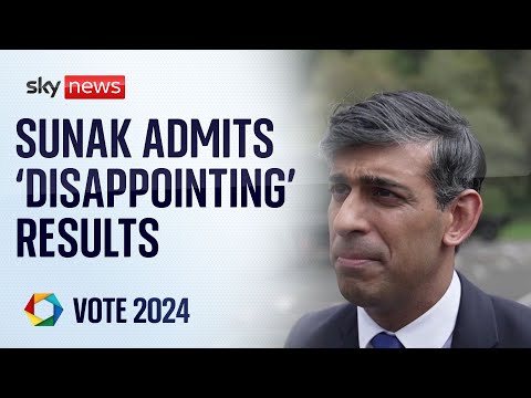 Sunak admits ‘disappointing’ results but is ‘focused on the job at hand’