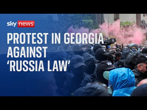 Watch live: Georgians protest against ‘Russian law’