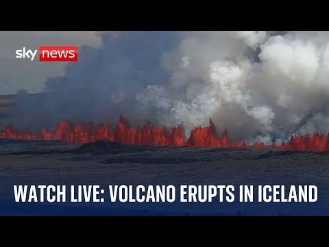 Watch live: Volcanic eruption on Iceland’s Reykjanes Peninsula