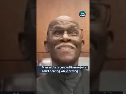 Man with suspended license joins court hearing while driving