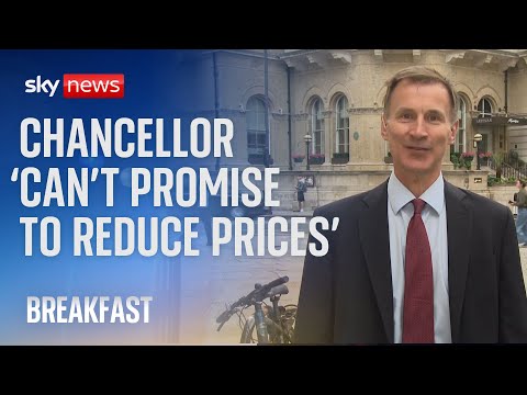Chancellor Jeremy Hunt ‘can’t promise to reduce prices’