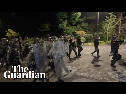 Police officers march onto California university, ending pro-Palestine demonstration