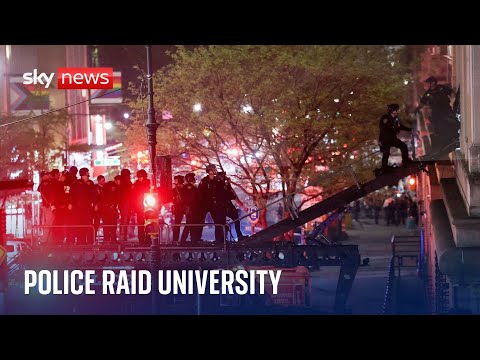 Police raid Columbia University campus to break up pro-Palestinian protest