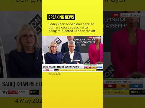 Sadiq Khan heckled by losing candidate as he’s officially declared winner of London mayoral election