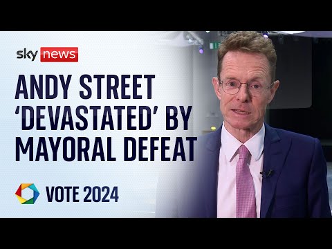 Andy Street ‘devastated’ by defeat in West Midlands mayoral contest