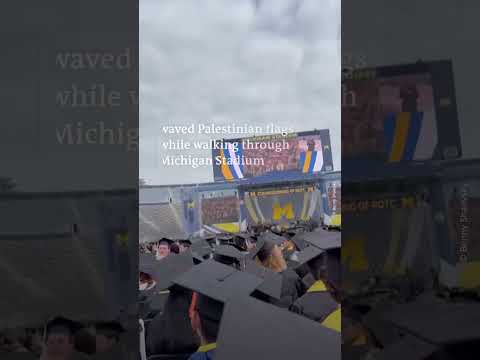 Pro-Palestinian protesters disrupt ceremony at Michigan Stadium | DW Shorts