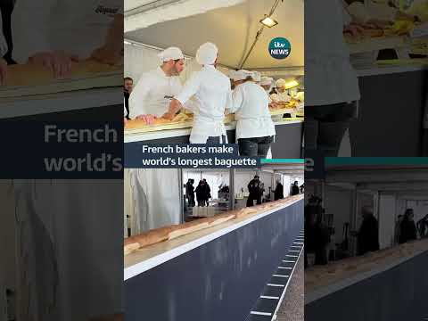 A team of 18 bakers took on the challenge #itvnews #worldrecord #baking