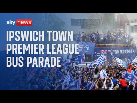 Watch live: Ipswich Town Premier League bus parade