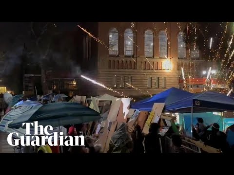 Fireworks thrown at Gaza protesters as tensions rise at UCLA