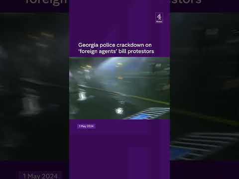 Georgia police crackdown on ‘foreign agents’ bill protestors