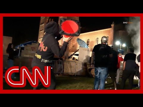 Violence erupts between protesters on UCLA’s campus