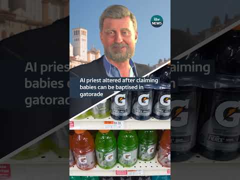 AI priest altered after claiming babies can be baptised in gatorade #itvnews