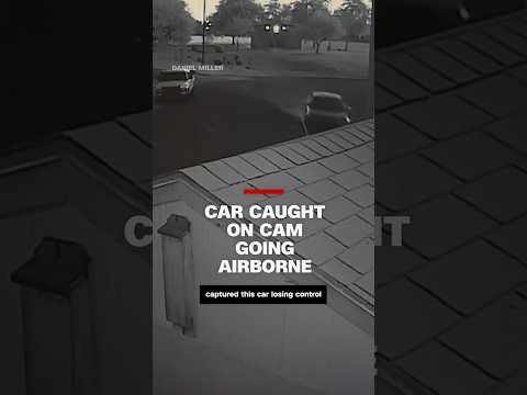 Car caught on cam going airborne