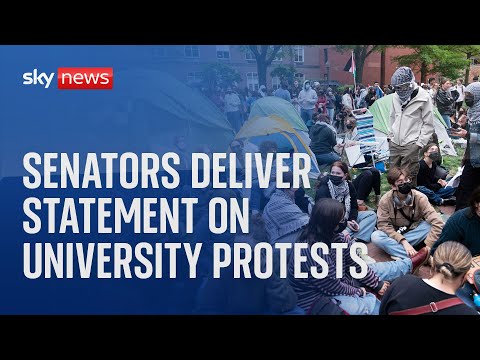 Senators deliver statement on university protests