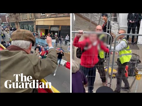 Nigel Farage has objects thrown at him while campaigning in Yorkshire