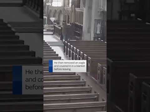 Thief steals brass eagle from church