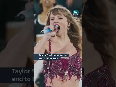 Taylor thanked fans in Liverpool for attending the 100th show of the mammoth Eras tour #itvnews
