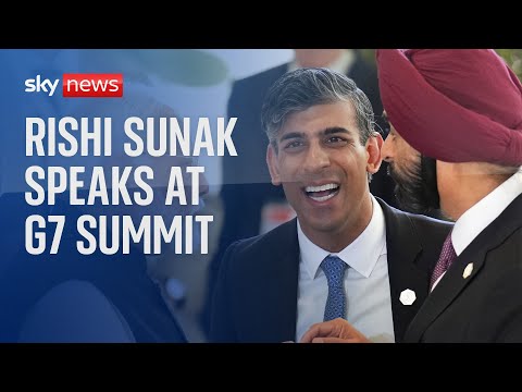 PM Rishi Sunak holds a news conference at the G7 Summit