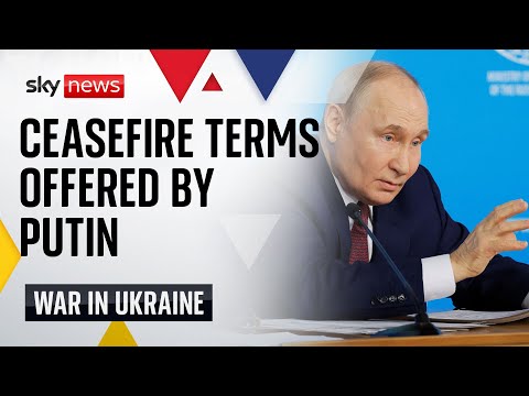 ‘Withdraw from provinces Russia claims and do not join NATO’ – Putin offers Ukraine ceasefire deal