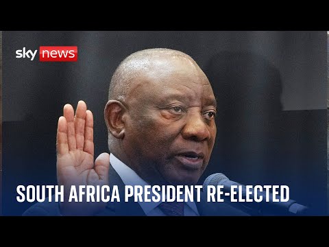 South Africa’s President Cyril Ramaphosa re-elected for second term after coalition deal