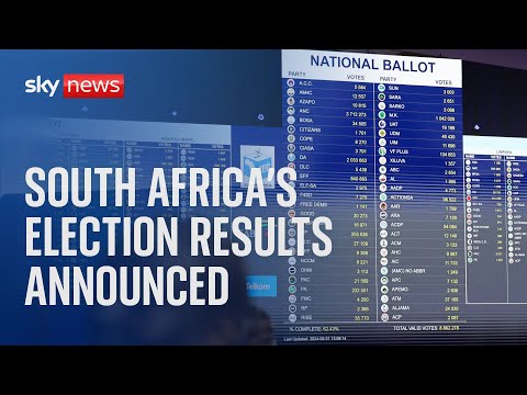 Watch live: South Africa’s election results announced by election commission