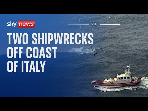 A number of people dead and dozens missing after two shipwrecks off coast of Italy