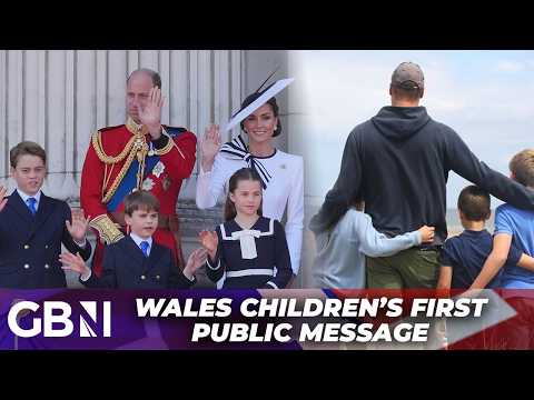 George, Charlotte and Louis share first ever royal message with photograph taken by Princess Kate