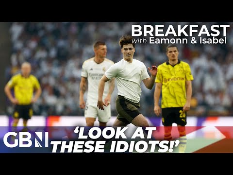 Champions League Final HALTED with pitch invaders: ‘Look at these idiots! It’s got to stop!’