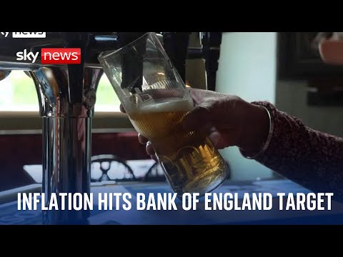 Inflation returns to Bank of England’s target level