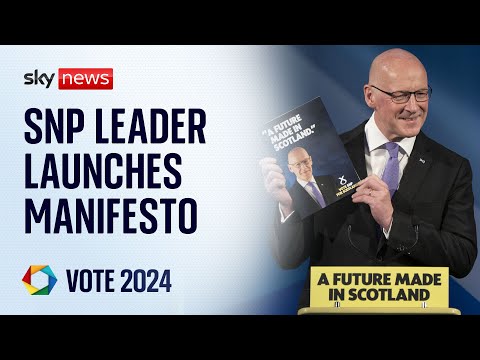 SNP leader John Swinney launches party’s manifesto