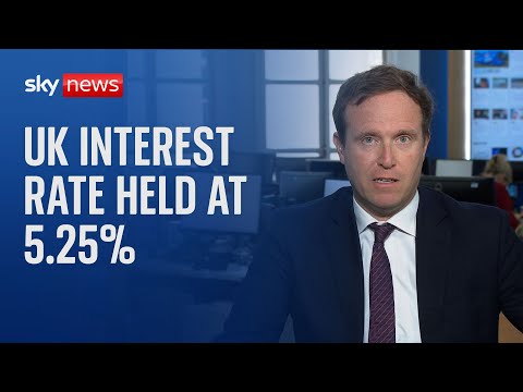 Bank of England holds interest rates at 5.25% for seventh time in a row