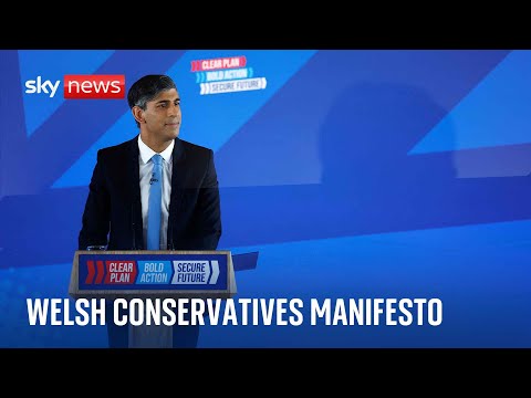 Watch live: Welsh Conservatives launch their manifesto ahead of the General Election 2024