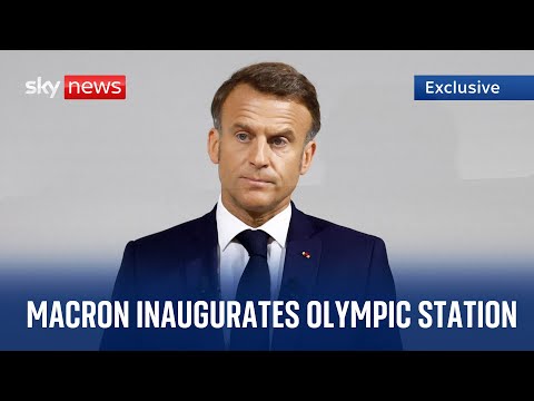 Watch live: Macron inaugurates Saint-Denis Pleyel station for Paris 2024 Olympics