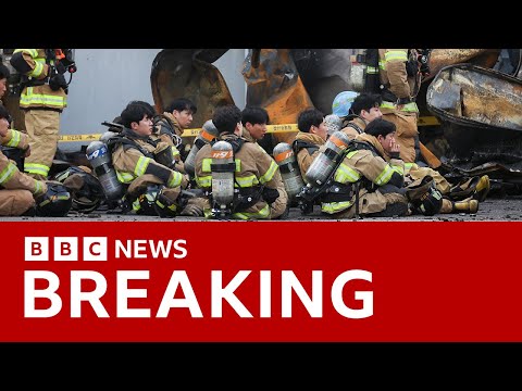 Exploding batteries spark deadly South Korea factory fire | BBC News