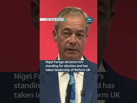 Nigel Farage announces he is standing in UK General Election #shorts