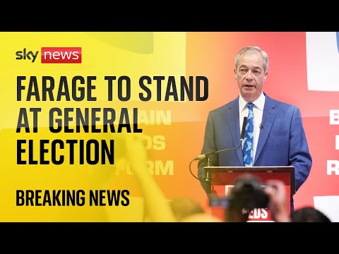 Farage to stand for election in Clacton and takes over leadership of Reform UK | Vote 2024