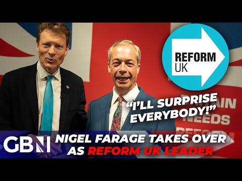 BREAKING: Nigel Farage takes over as LEADER of Reform UK as he announces he will run for Government