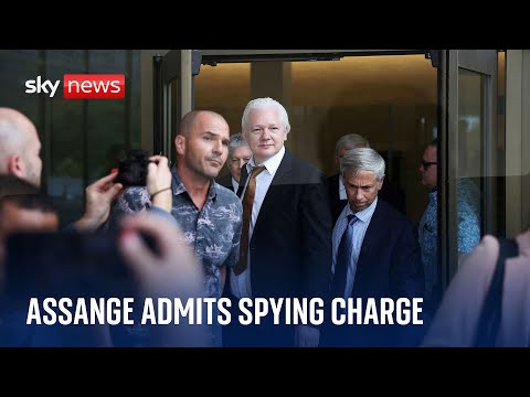 Julian Assange formally admits spying charge as part of a plea deal with US authorities