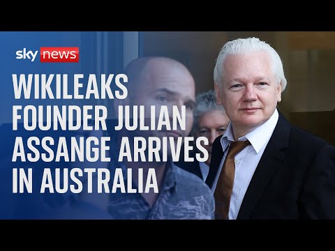Watch live: WikiLeaks founder Julian Assange arrives in Australia